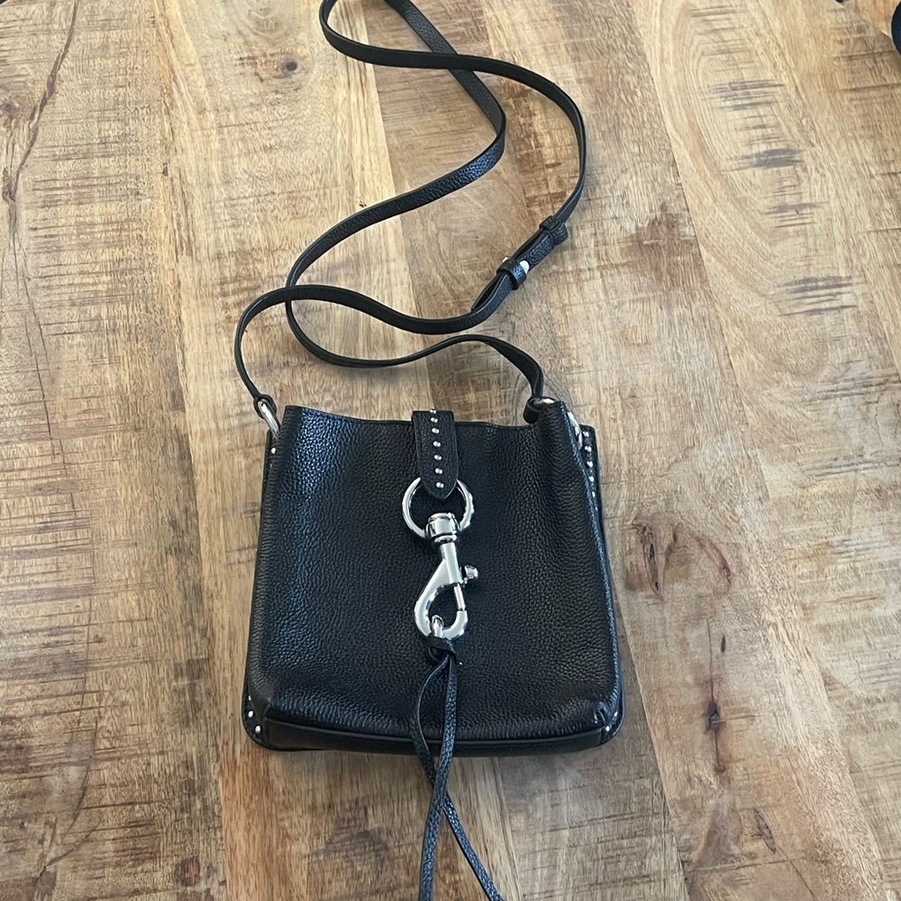Black Leather Crossbody Bag